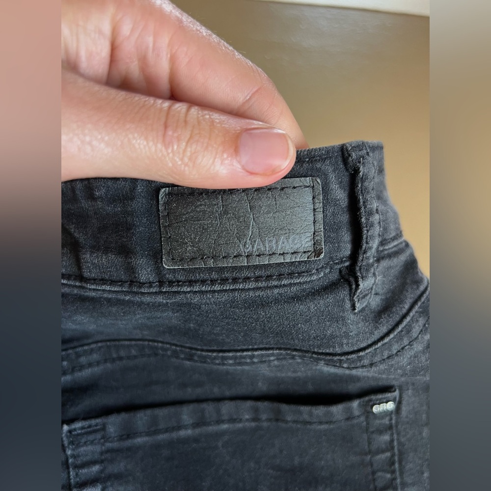 Garage | Denim Mini Skirt in Washed Black - Size Medium - Picture 3 of 4